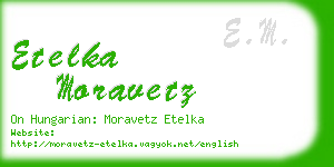 etelka moravetz business card